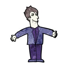cartoon vampire man with open arms N8