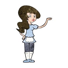 Cartoon Waitress N30