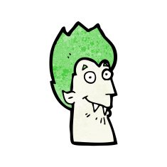 cartoon vampire head N29