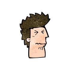 cartoon unhappy man N15