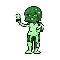 cartoon female astronaut N24