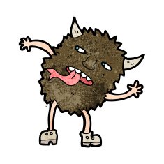 funny cartoon monster N34