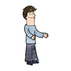 Cartoon Man Shrugging Shoulders N57