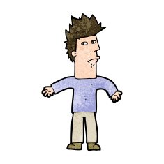 cartoon confused man N56