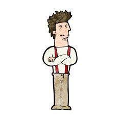 cartoon annoyed man N68