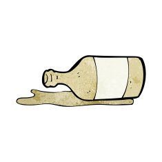Cartoon Spilled Beer N18