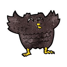 cartoon black bird N8