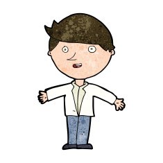 cartoon man in casual jacket N8