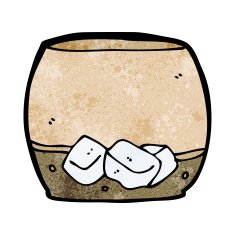 cartoon whisky in glass N7