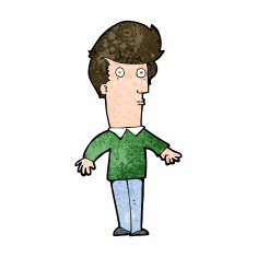 cartoon startled man N39