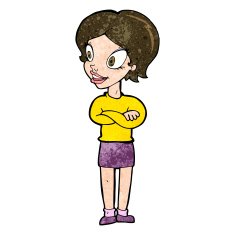 cartoon pretty woman N234