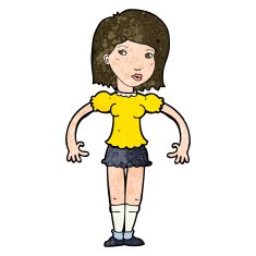 cartoon woman looking sideways N9