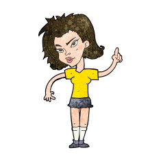 cartoon woman with idea N214