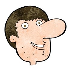 cartoon happy male face N16