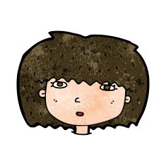 cartoon female face N122