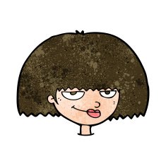 cartoon mean female face N8