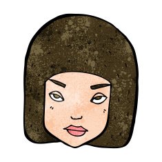 cartoon annoyed female face N8