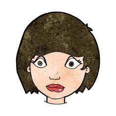 cartoon worried female face N7