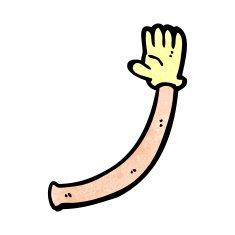 cartoon arm with rubber glove N6
