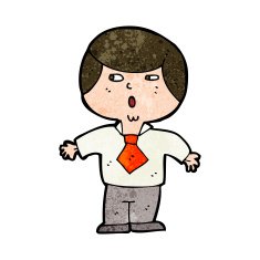 cartoon shocked boy N26
