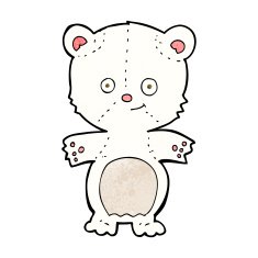 Cartoon Polar Bear Cub N30