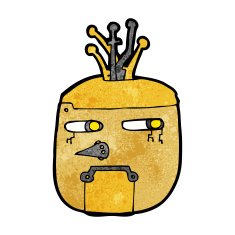 cartoon robot head N63