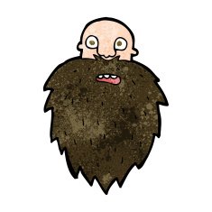cartoon bearded man N49