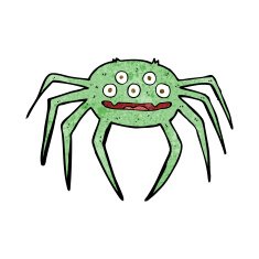 cartoon halloween spider N6