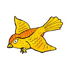 cartoon flying bird N21