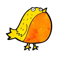 cartoon fat bird N23
