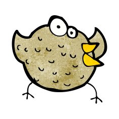 cartoon happy bird N30