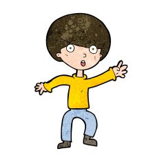 cartoon panicking boy N7