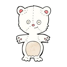 cartoon happy polar bear N5