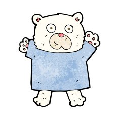 cartoon cute polar bear N29