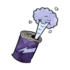 cartoon fizzing soda can N30