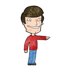 cartoon happy man pointing N50