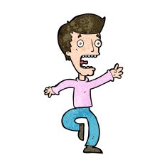 cartoon terrified man N216