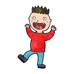 cartoon crazy happy man N8