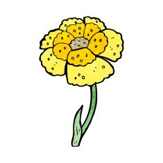 cartoon flower N376