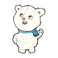 cartoon cute polar bear cub N12