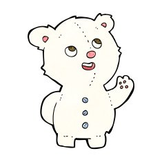 cartoon cute polar bear cub N13