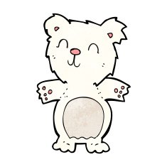 cartoon cute polar bear cub N14