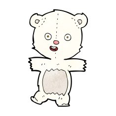 cartoon cute polar bear cub N17