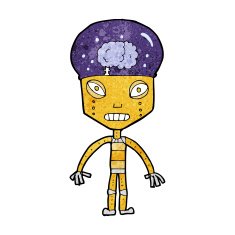 cartoon weird robot N9