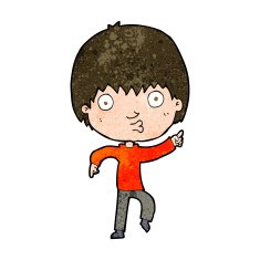 cartoon impressed boy pointing N9