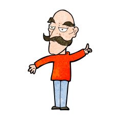 cartoon old man telling story N9