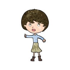 cartoon woman asking question N80