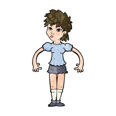 cartoon curious woman N52