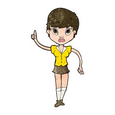 cartoon pretty woman with idea N58
