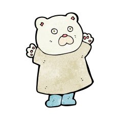 funny cartoon polar bear N16